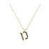 Mem - Hebrew Alef-Bet letter diamond Necklace - Mem letter